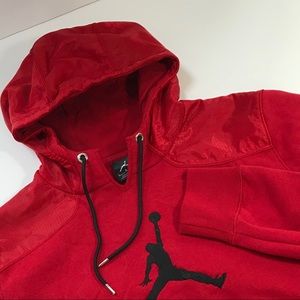 Men’s Michael Jordan Red Hoodie Pullover Large